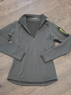Arc'teryx Rho Polartec Olive Fleece Lined Quarter Zip Pullover